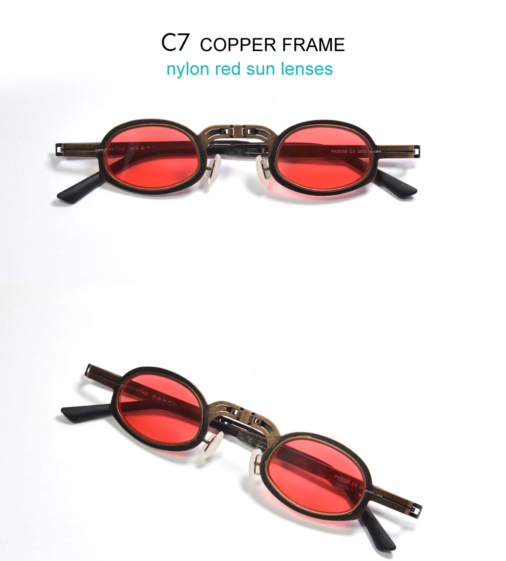 Steampunk Polarisierte Kleine Lustige Sonnenbrille für Männer Metall Faltbare Sonnenbrille Schutz Outdoor Fahrbrille Partybrille für Männer – Detail 12