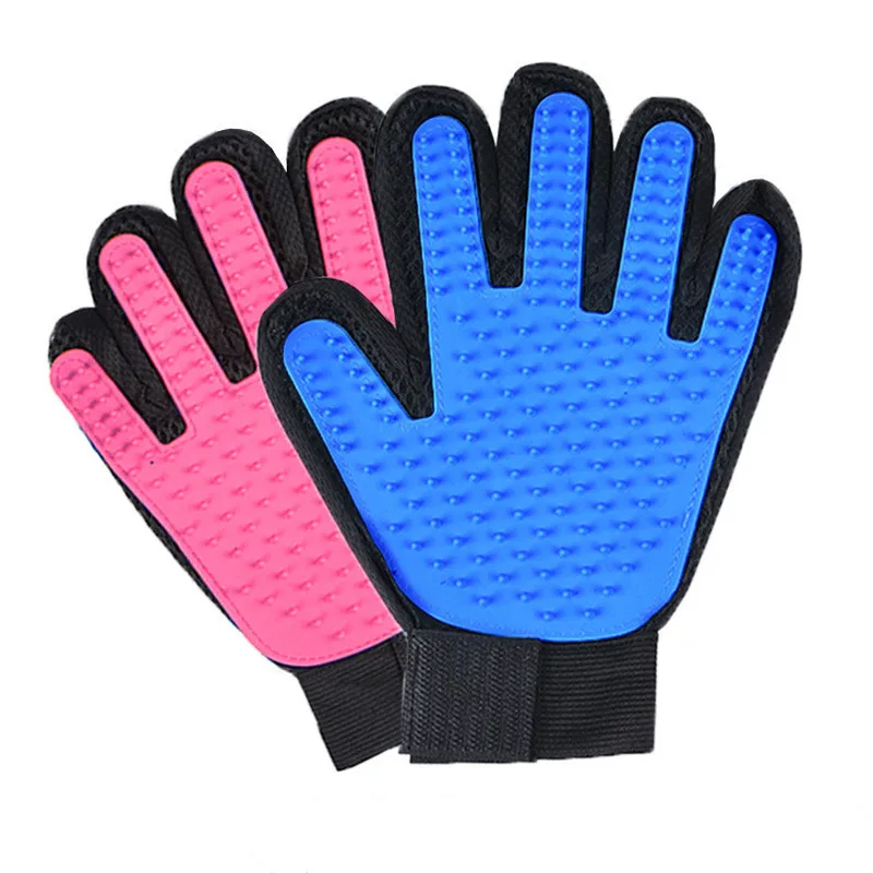 2pc Pet Glove Cat Grooming Glove Cat Hair Deshedding Brush Gloves Dog Comb for Cats Bath Hair Remover Animal Clean Massage Brush pet grooming gloves cat grooming brush pet hair remover gloves