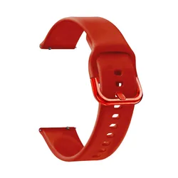 Silicone Wristband Bracelet - 20mm Smartwatch Strap Replacement - 20mm (Red)