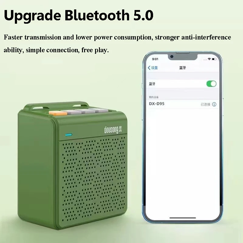 Mini Portable Bluetooth Speaker TWS Connection Stereo Soundbar Wireless MP3 Music Player Recorder Support FM TF Card Headphones