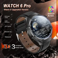 2026 New Watch 6 Pro Smart Watch AMOLED Screen GPS Tracker HD Bluetooth Call Waterproof Sports Health Monitoring Smartwatch Men
