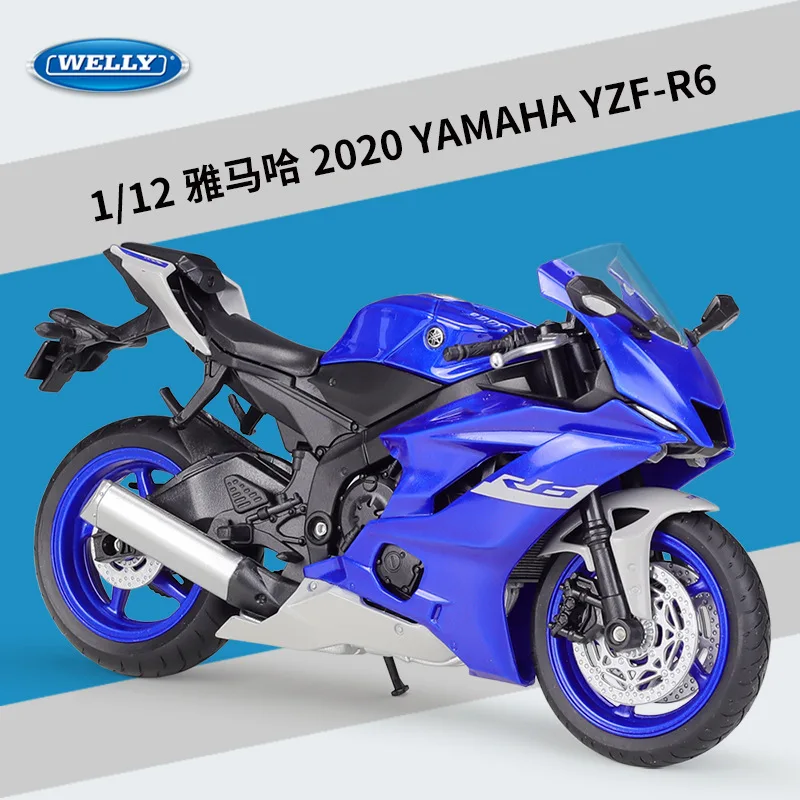 Welly 1:12 Yamaha 2020 YAMAHA YZF-R6 R 6 Heavy Machine Imitation