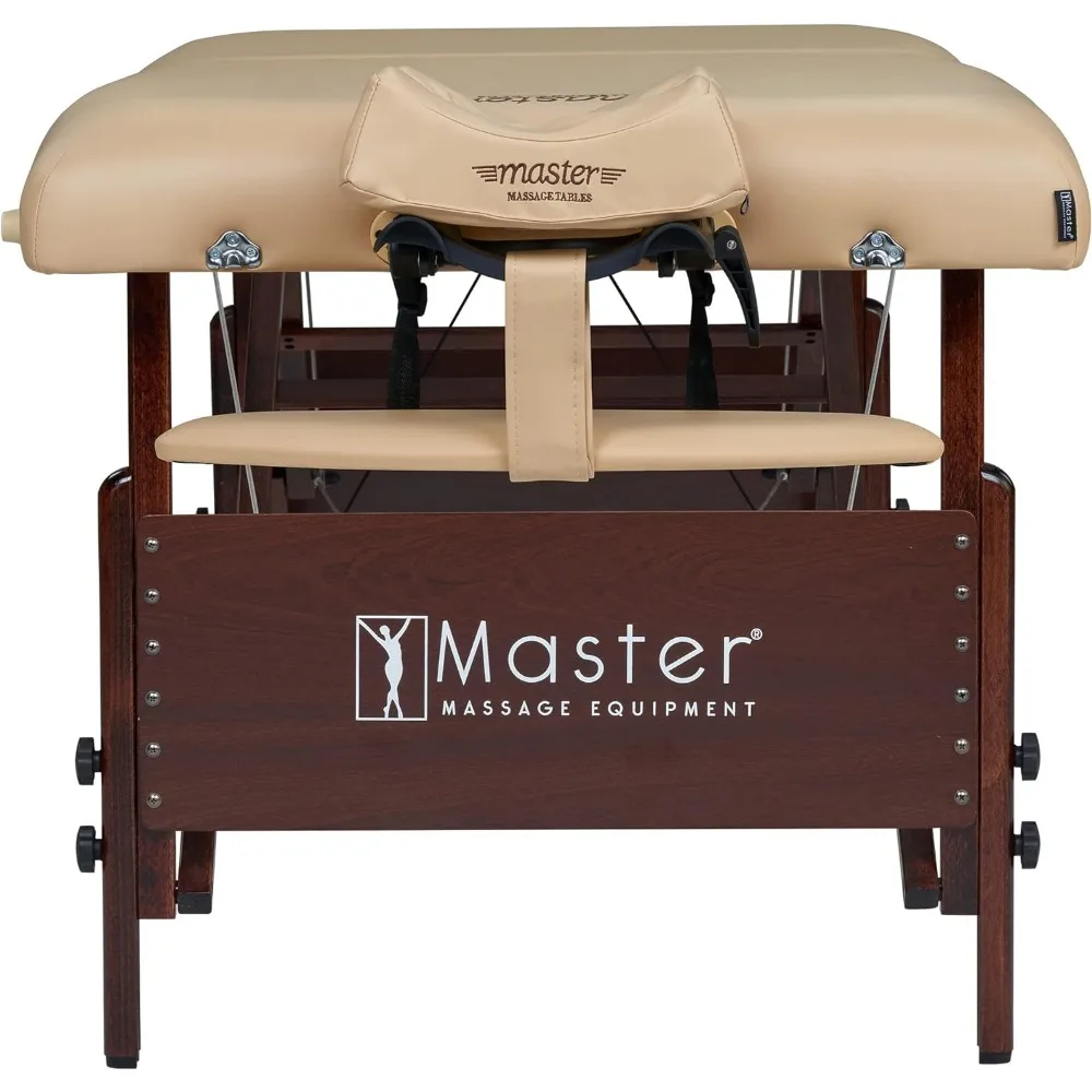 Master Massage 30" Del Ray Pro Portable Massage Table Package, Sand Color, Luxurious with 3" Thick Cushion images - 6