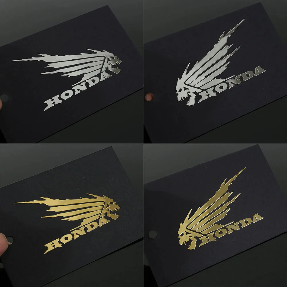 Hondaass 실버 골드 방수 스티커, 모든 오토바이 헬멧 배기 파이프 장식에 적합
