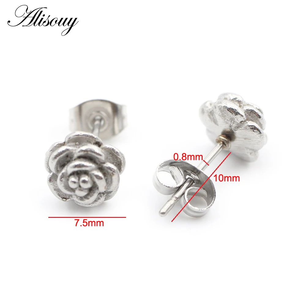 Orecchini A Fiore In Argento 925 Con Zirconi – Ipoallergenici, Disponibili In Argento, Oro E Rosa – Regalo Perfetto Per Donna