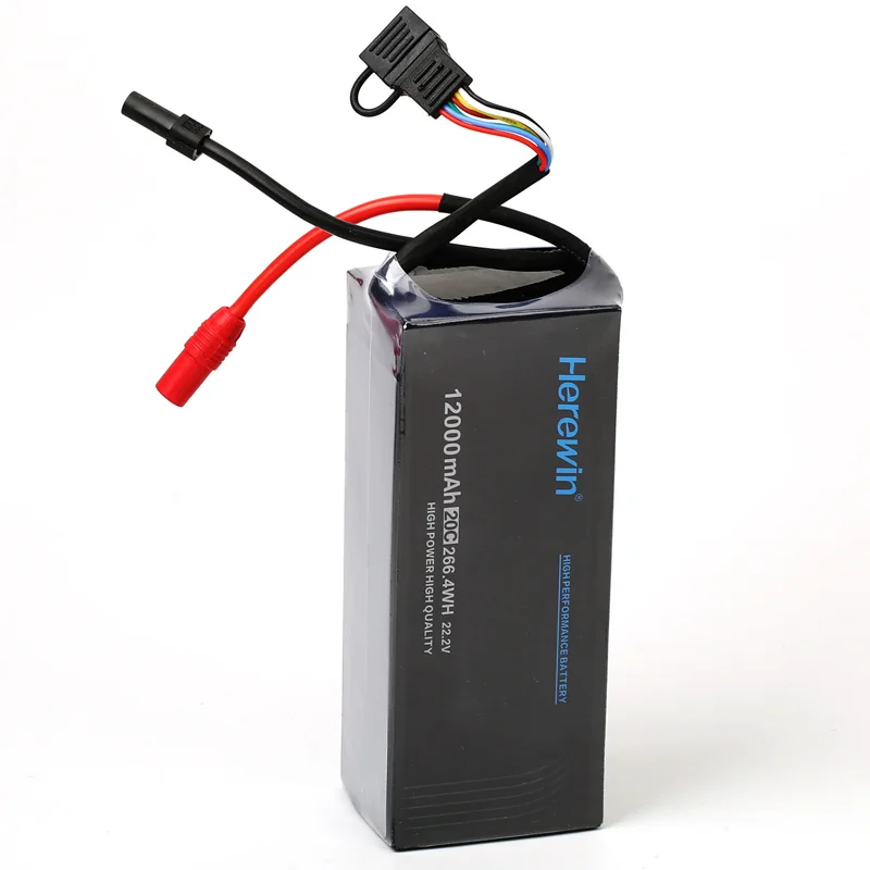 

Herewin 16000mAh 44.4V 20C dr one Battery 22000mAh 6S 25C 22.2V Tattu lipo Pack rechargeable battery