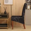 Large Chair Covers for Dining Room, Geometric Slipcover for high back Dining Chair, Soft Stretch Washable Removable 3