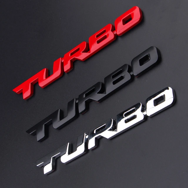 TURBO Car 3D Zinc Alloy Stickers Body Rear Label Side Trim Decals Car Styling Decoration Sticker Auto Exterior Decor Accessories