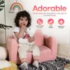Convertible 2-In-1 Toddler Chair, Dual-Function Soft Sherpa Sofa Folding Chair For Little Ones, Transforms From Sofa To Recliner