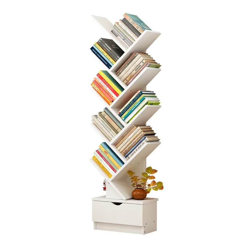 

custom，Wooden Corner Book Shelf Modern Design Bookcase Living Room Home Bookcase Tree shape Bookshelf Storage for Children Adult