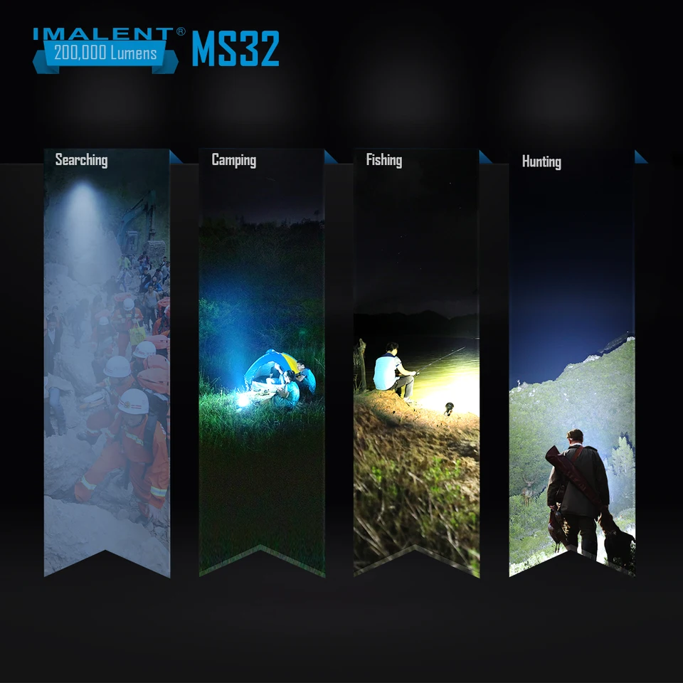 Catena Luminosa Torcia LED Imalent MS32 Da 200.000 Lumen, La Più Luminosa Al Mondo 2025 - Ricaricabile, IP67, 1600m Portata ITech Mag 2000