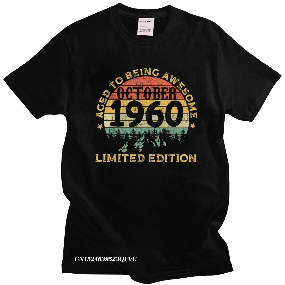 

Vintage Legends Awesome Born In October 1960 Aged Tee Men'S Oversized Print 60 Yeas Old Birthday Premium Cotton T-Shirt