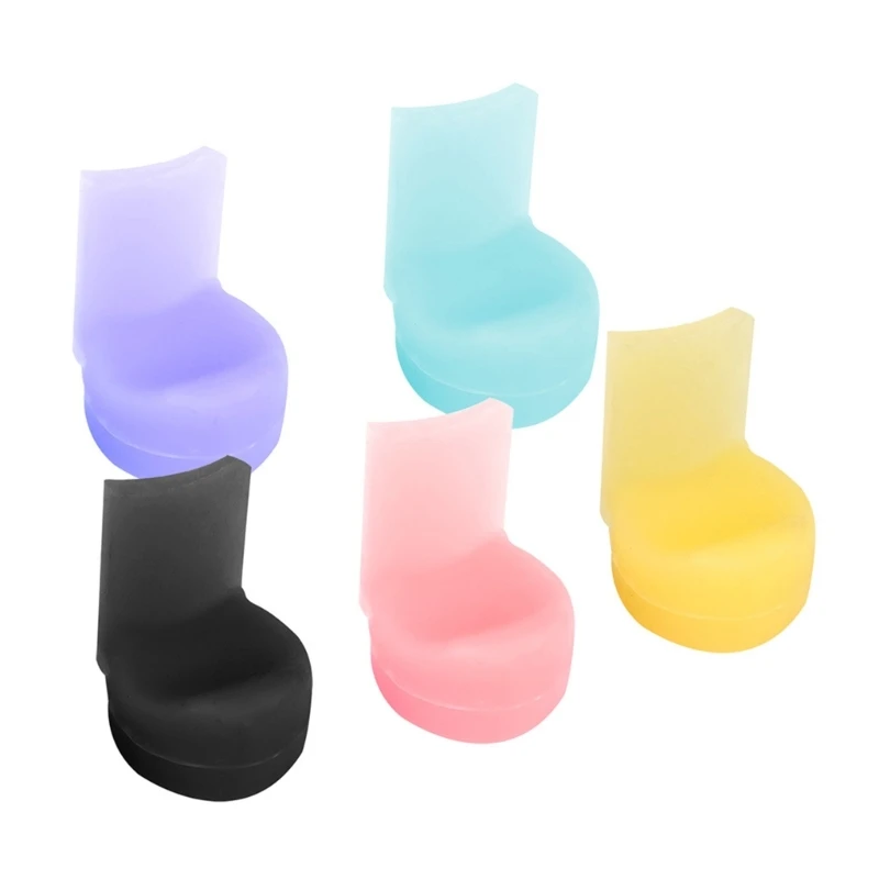 5 Pcs Silicone Clarinet Thumb Rest Cushion Colorful Oboe Thumb Rest Pad Protector Woodwind Instruments Accessory Drop Shipping clarinet finger pad woodwind musical instrument accessories resilient thumb rest cover rubber cushion for clarinet saxophone