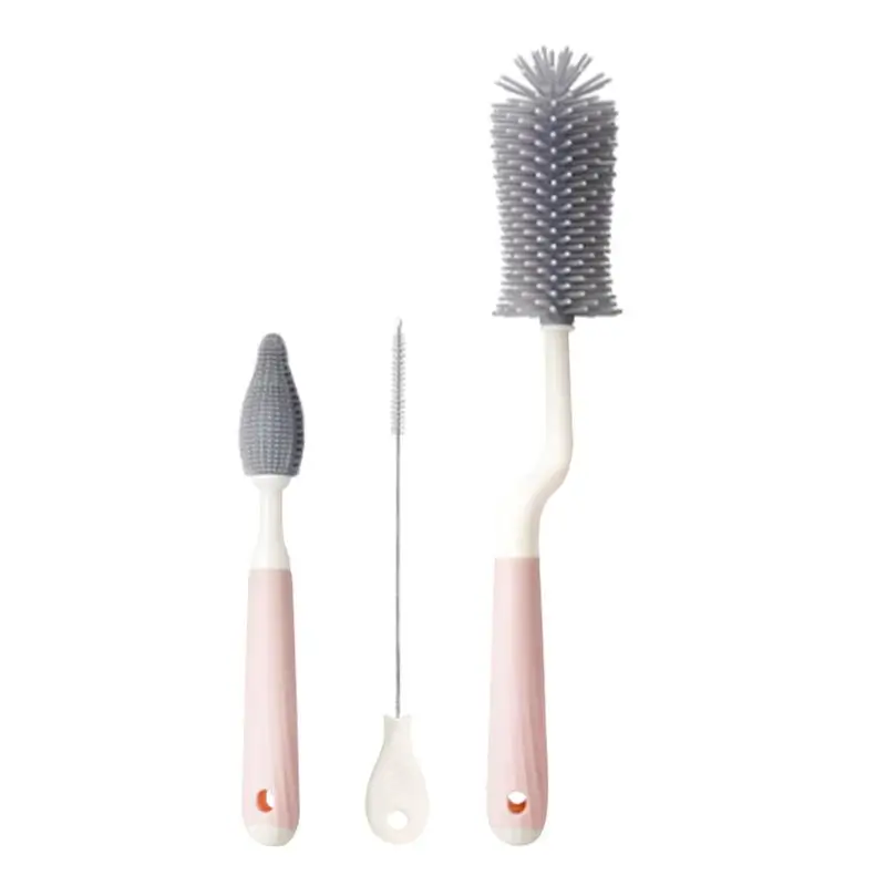 

Набор кистей для детских бутылочек, комплект из 3 щеток с соской и соломинкой для чистки, для узких бутылочек с водой