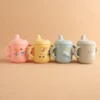 1PCS Cartoon Silicone Baby Feeding Cup BPA Free Leak Proof Training Cup With Handle Travel Friendly Dishwasher Safe Baby Stuff 2