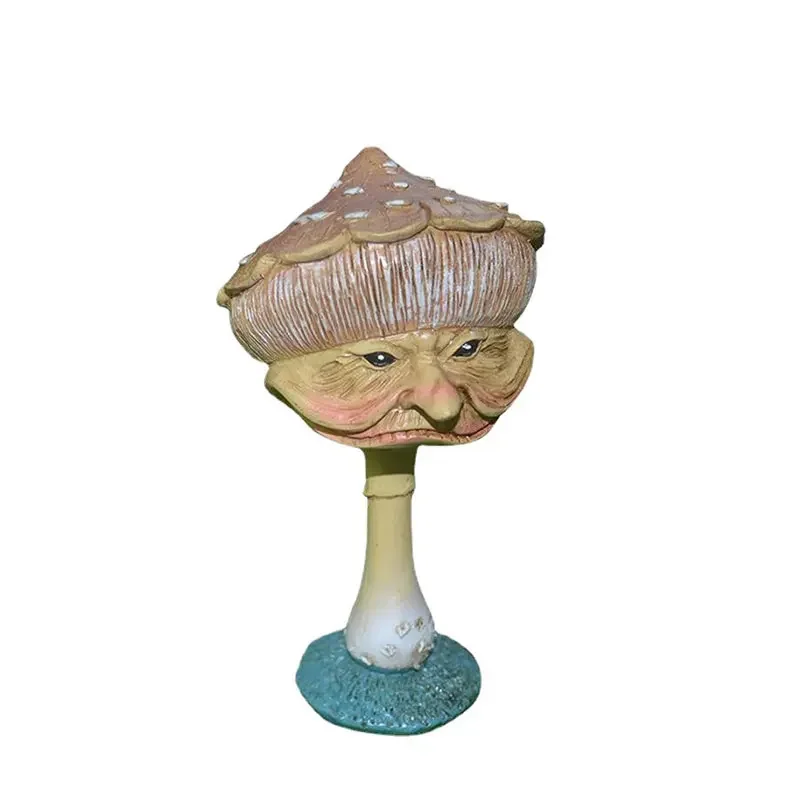 

Face Mushroom Statue Garden Statue Resin Sculpture Funny Mushroom Ornaments Art Figurines Yard Lawn Garden Decoration Gift