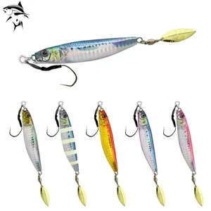 1 Pce Metal Jig Fishing Lure 75mm/40g  rolling Hard Bait Bass Fishing Bait Tackle Trout Jigging Lure Jigs Saltwater Lures 2022