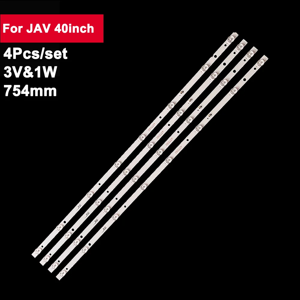 

4 pcs/set 754mm 100% new led backlight strip for JAV 40inch 8 Lamps TV repair PB10D754173BL042-004H YH18E400