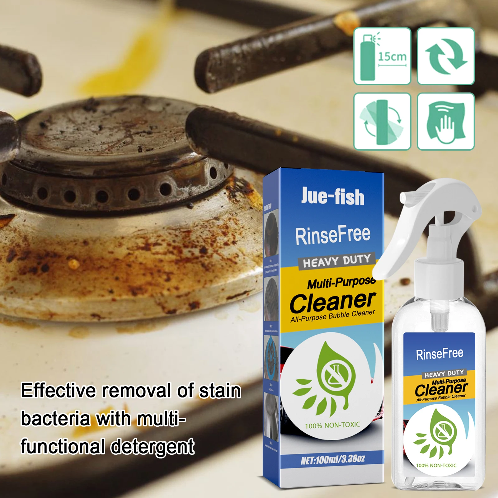 Heavy Duty Oil Stain Foamed Cleaner for Kitchenware