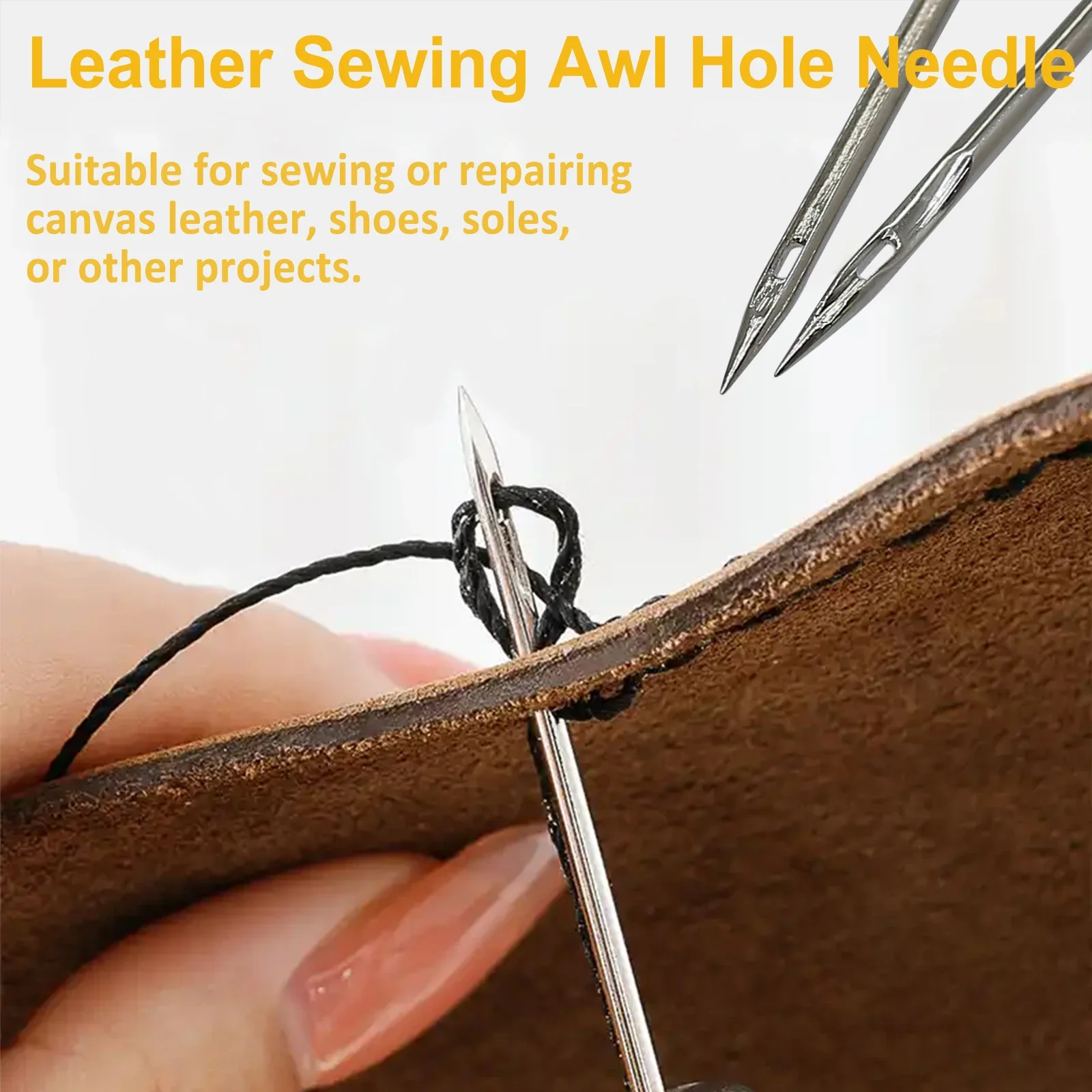 5 Stück DIY handgemachte Leder-Nähahle Lochnadel zum Nähen oder Reparieren von Lederschuhen Segeltuch Zelt Schuhe Reparaturwerkzeuge – Detail 5