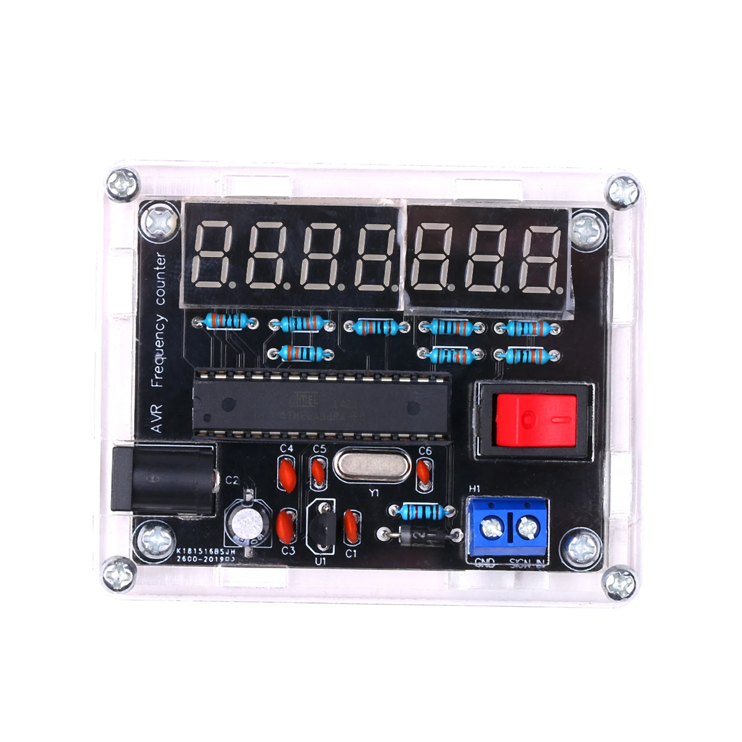 10MHz Frequency Meter DIY Frequency Counter AVR Shell Counter Cymometer Measurement 0.000 001Hz Resolution