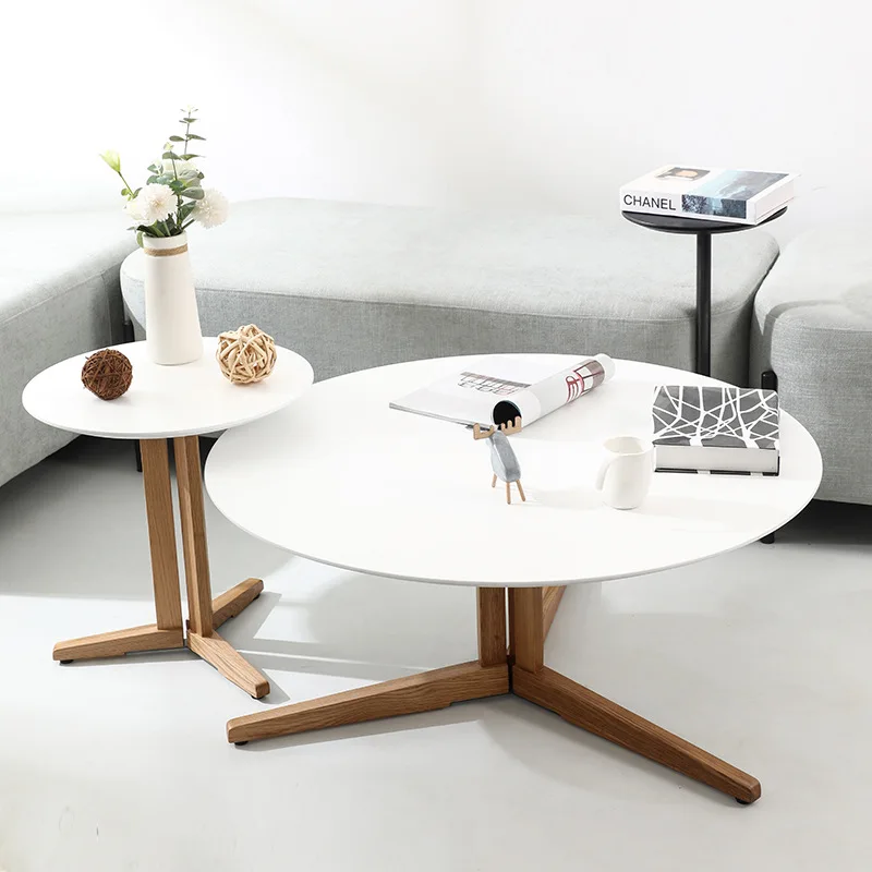 

Round Coffee Tables Living Room Organiser Console Coffee Table Aesthetic Design Library Storage Salontafel Household Products