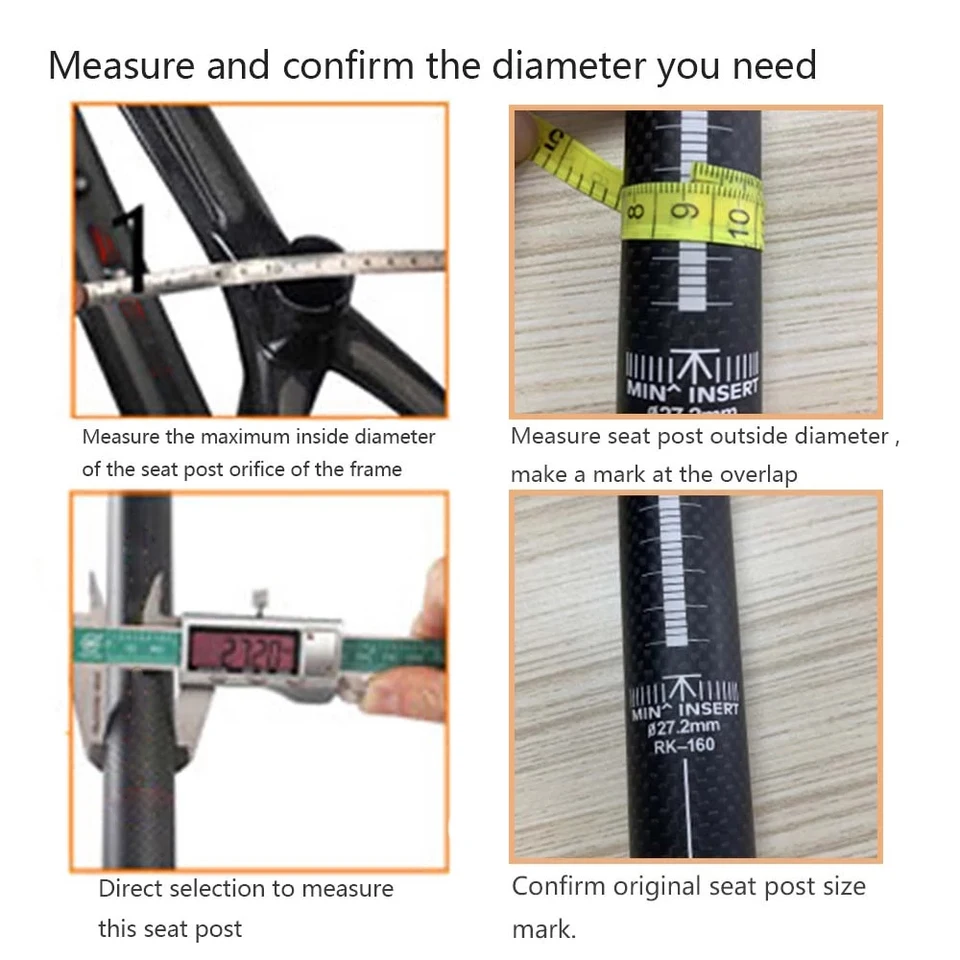 How To Measure Seatpost Size Road Bikes Full Carbon Fiber