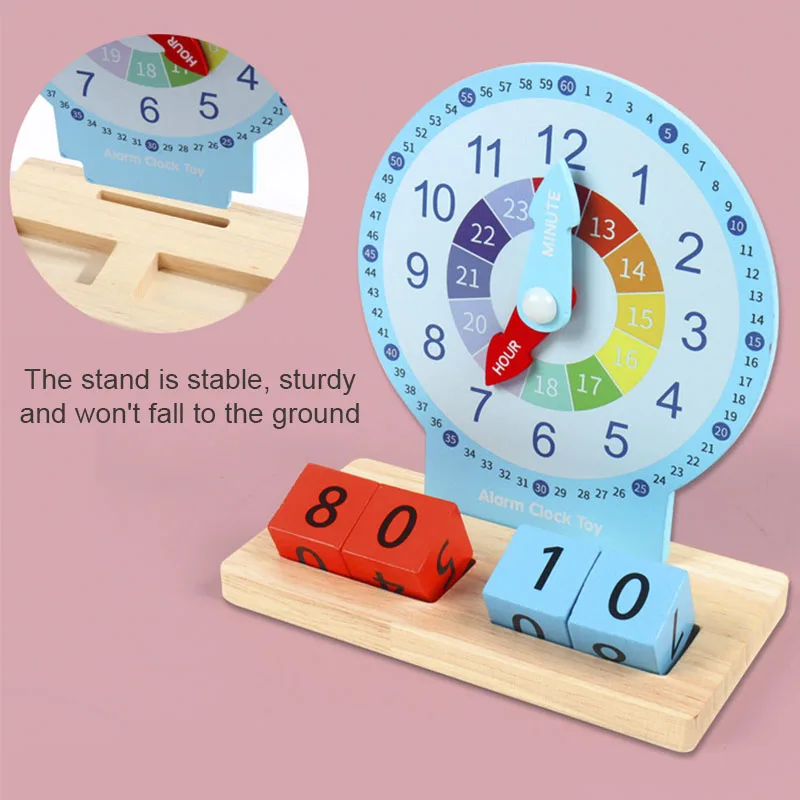 Educational Toys Children Montessori Clock Hour Minute Second Cognition Model Teaching Aids Time Learning For Kindergarten