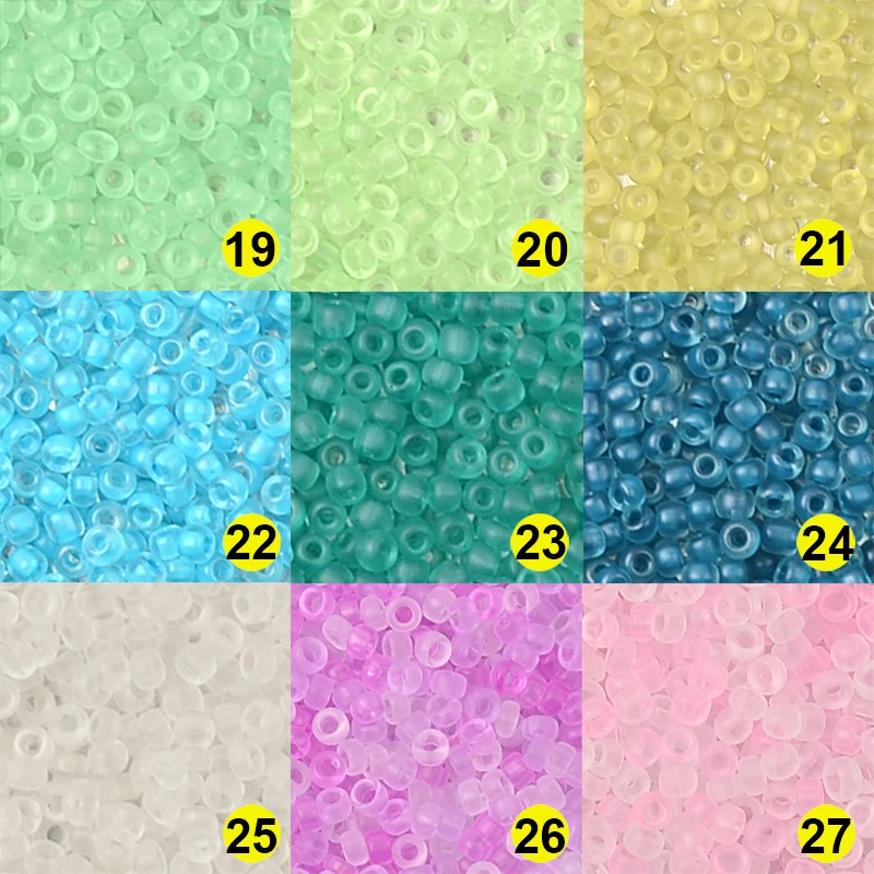 4mm Uniform Glass Seed Beads Mix Macaroon Colors Matte Frost Loose Spacer  Beads For Making Bracelets DIY Jewelry Material