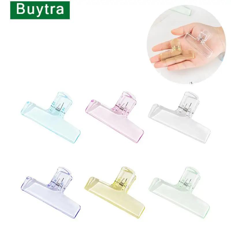 

1PC Simplicity Paper Clip Transparent Visiable Acrylic Clip Scrapbook Sticker Storage Clip Student Supplies Lovely Stationery