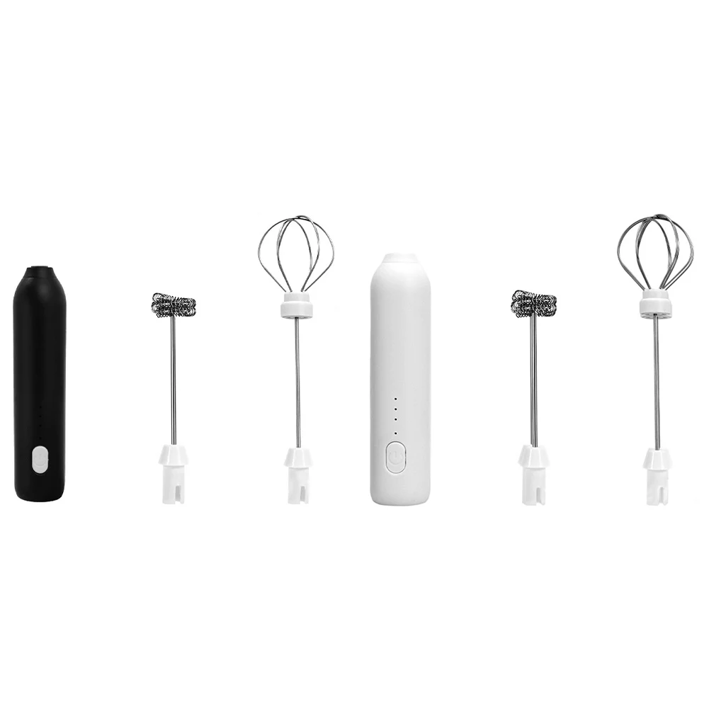 Electric Milk Frother USB Charging Portable Milk Frother 3 Gears Handheld Foam Maker Coffee Whisk Mixer for Kitchen Cooking 4