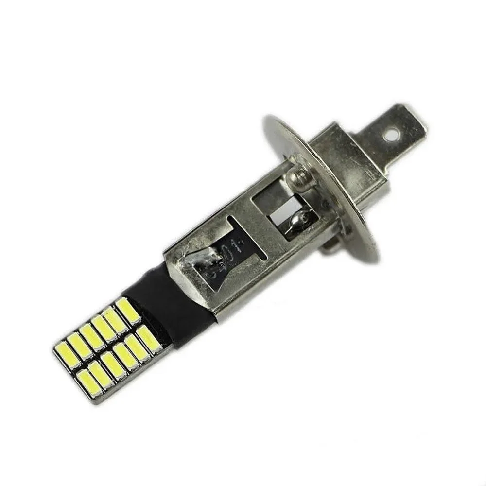 LED Car Lights 2x H1 24-LED Car Fog/Driving Light Bulbs DRL Super White 12V 24V 80W