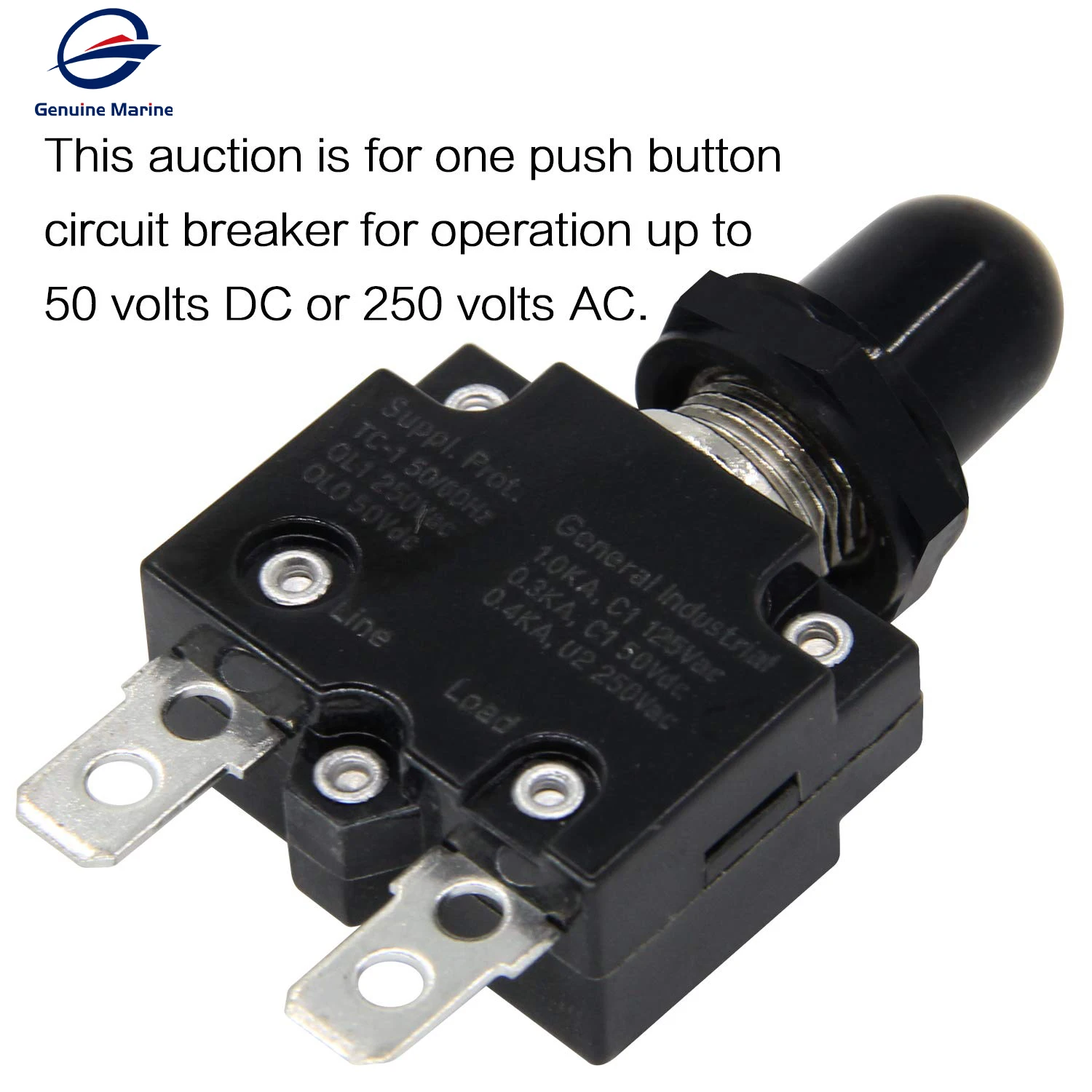 5 pcs Circuit Breaker 5A 10A 15A 20A 25A 30A 40A Push Button Resettable Thermal Circuit Breaker With Waterproof Cap Marine Yacht