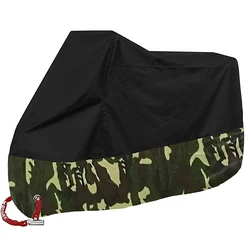 Premium All-Season Waterproof Motorcycle Cover - Ultimate UV and Dust Protection for Indoor and Outdoor Use (Camouflage)