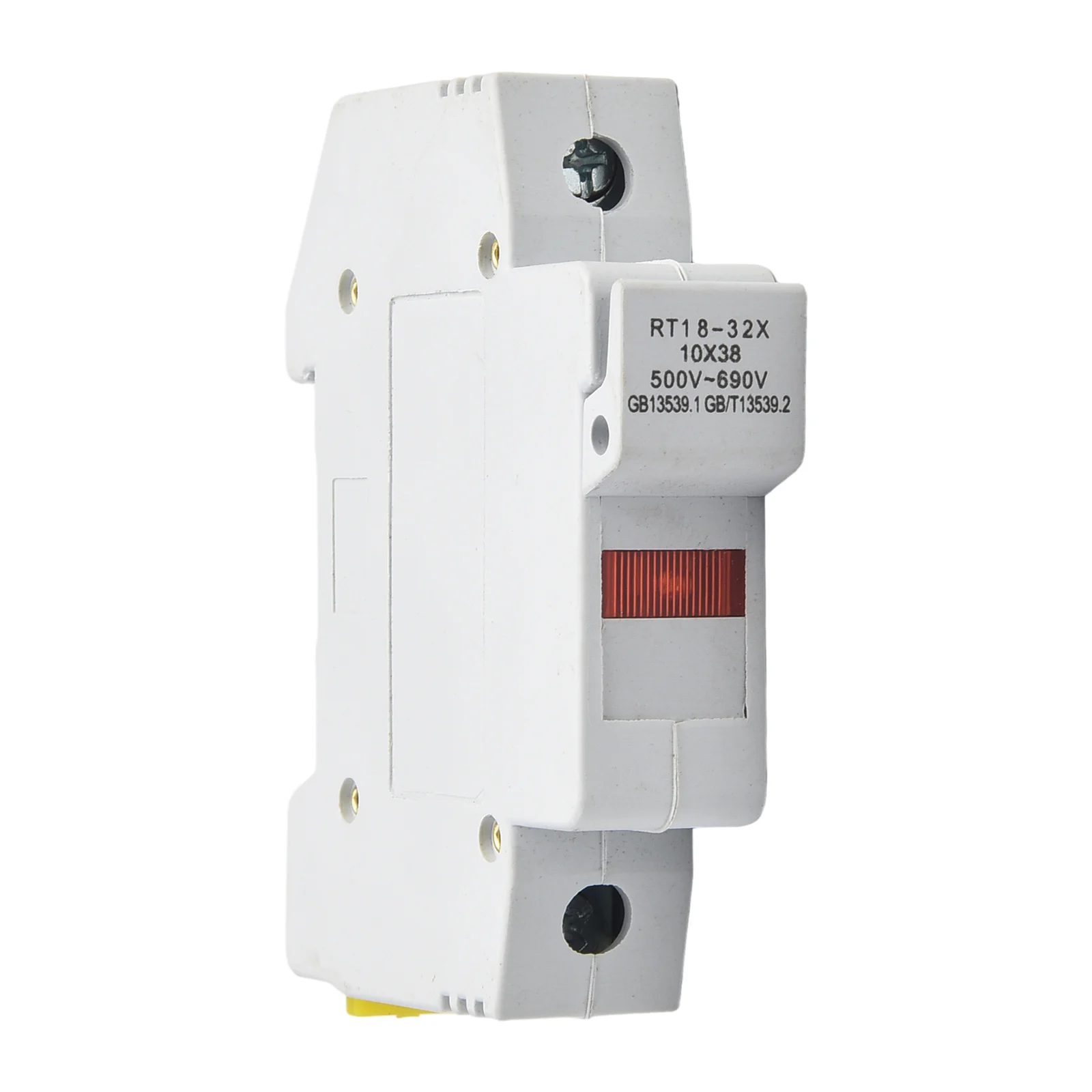 RT18-32X 1P 32A Fuse Base 10x38mm DIN Rail Mount Fuse Holder Base With LED Light R015 500V Safety Seats Connector