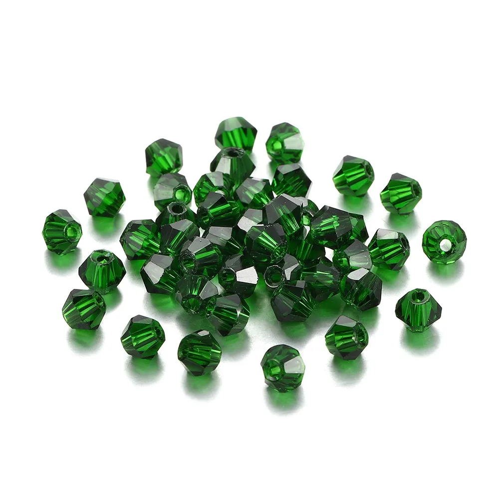Shimmering AB Glass Bicone Beads – 200Pcs
