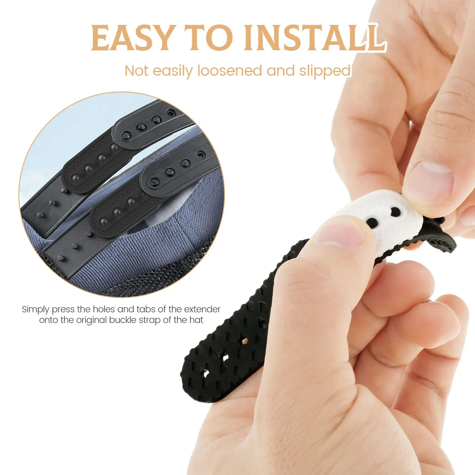 6pcs Hat Extenders Hat Size Extension Tape Holes Adjustable Baseball Cap Size Extender Hats Snap Buckle Replacement Caps Repair