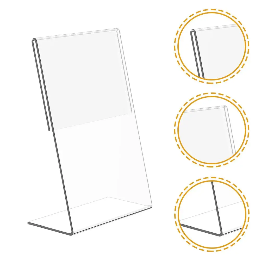 12Pcs Acrylic Sign Holder Clear Wedding Table Number Frames Menu Holders Stand