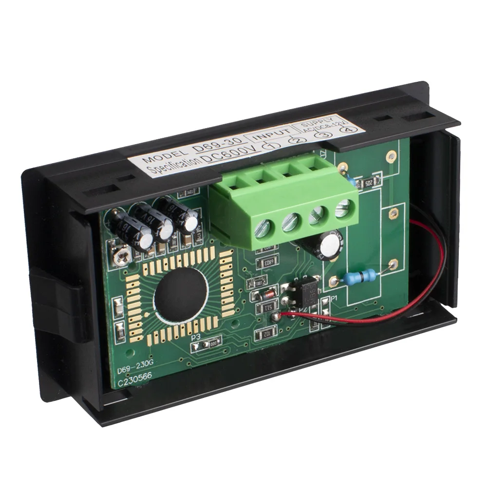DC 0-600V Digitales Voltmeter Elektrisches Messinstrument HD-Panel Grün-Blaues LCD-Display Spannungsdetektor Messgerät Tester – Detail 5