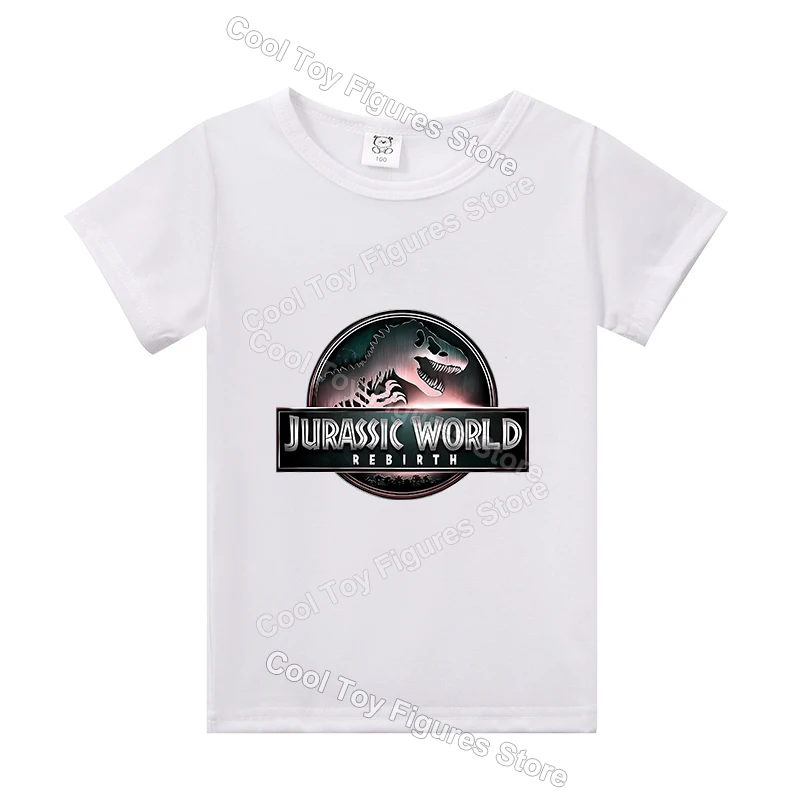 Jurassics World Series Kids Clothes Short Sleeve Summer Hot Movies T-shirt Dinosaur Park Boys Girls Base Top Trend Birthday Gift
