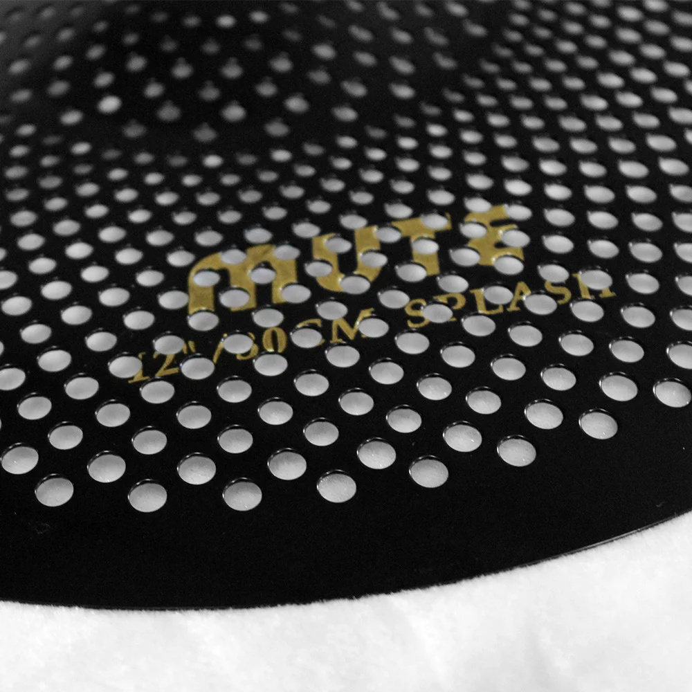 Two Pieces Low Volume Cymbal 10 inch Splash and 12 Splash Black Mute Cymbal for Drum Set