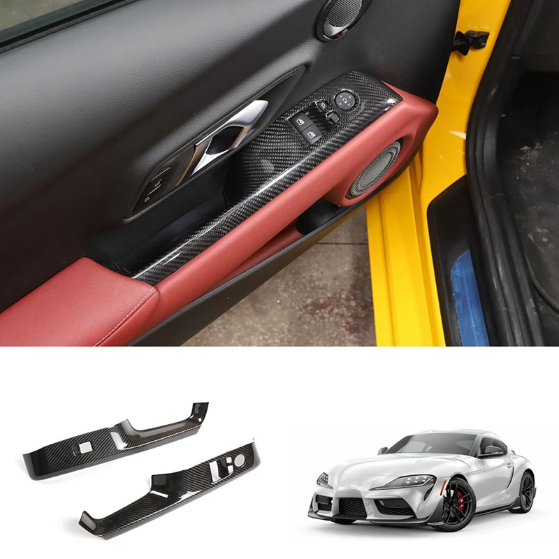 

Window Glass Lift Button Switch Cover Door Handle Cover Trim For Toyota Supra 2019-2022 LHD