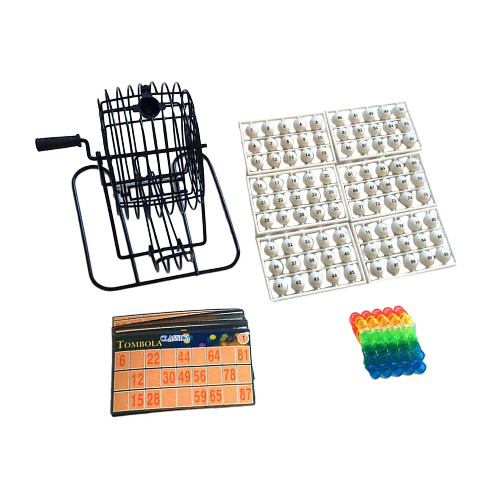 Traditional Bingo Game Classic Vintage Professional Metal Bingo Set Bingo Machine Toy for Party Travel Home Bingo Hall Holiday