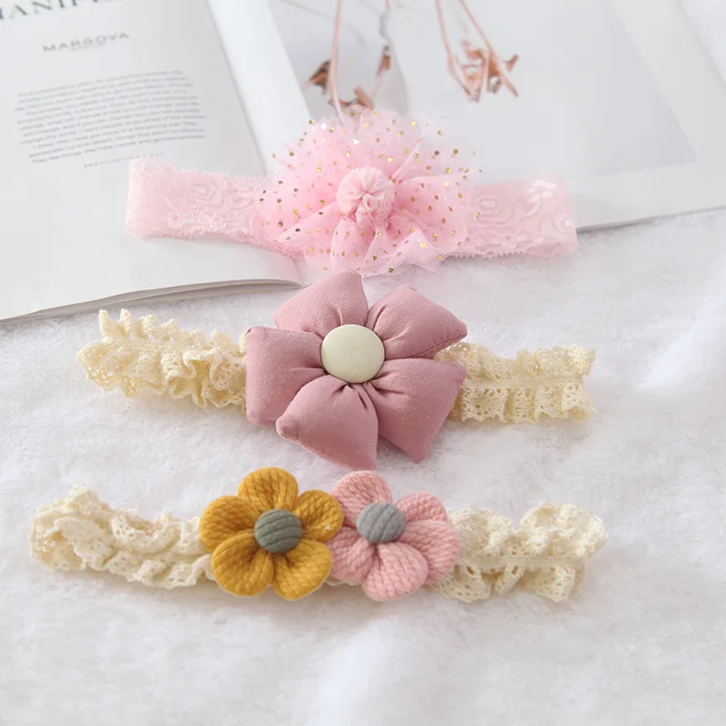 

baby headband Flower Headbands hair band Sequin Bowknot Lovely Headwear Children Kids Princess girls Hair Accessories 3pcs/lot