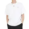 ALO basic solid color short-sleeved T-shirt for men and women, loose and made of pure cotton, classic and versatile for summer. 4