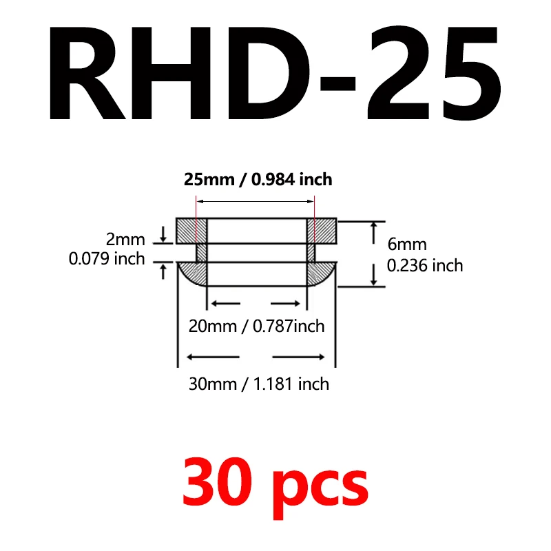 RHD-25  30pcs