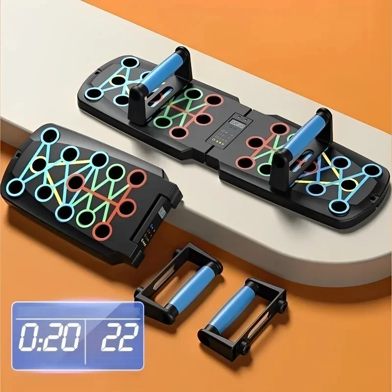 Push-up Board Set Portable Multifunctional Push-up Bar Foldable Fitness Equipment For Chest Abdomen Arms/Back Training push up bar folding push up board push up board