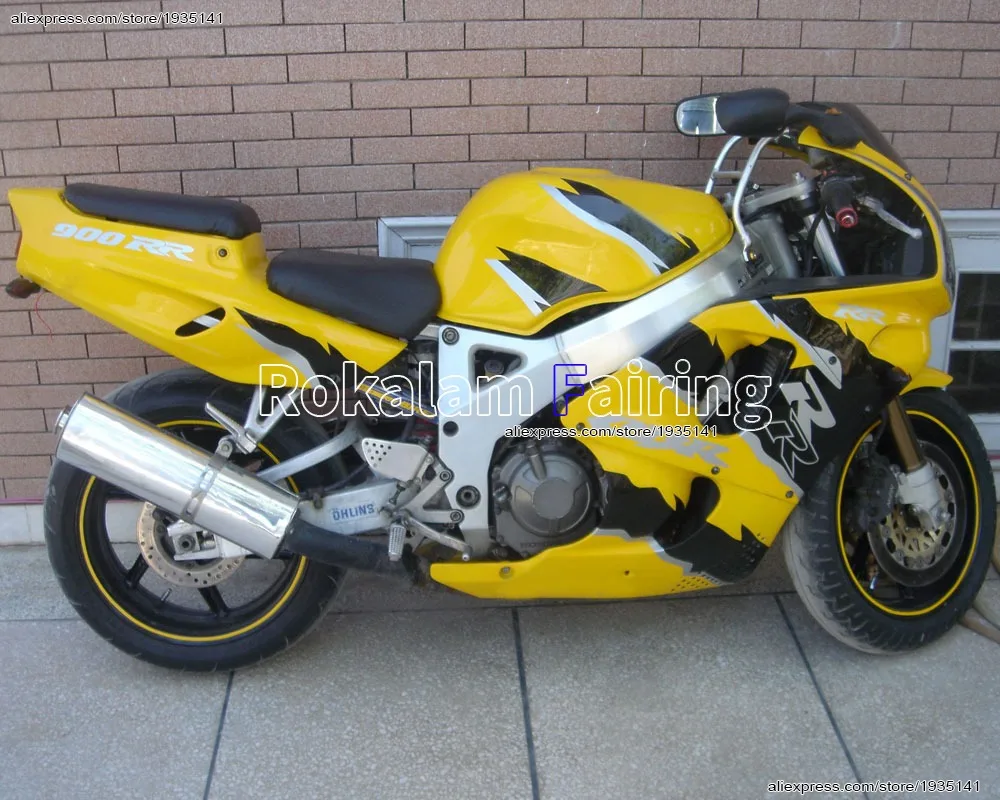 

Motorcycle Body Kit For Honda 1994 1995 CBR900RR 94 95 CBR 893RR CBR 893 Yellow Black Sportbike Bodyworks Fairing Kit