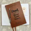 Dad Mom I Want To Hear Your Story Leather Journal Personalized Parents Guided Notebook For Share His Life  Birthday Gift 1