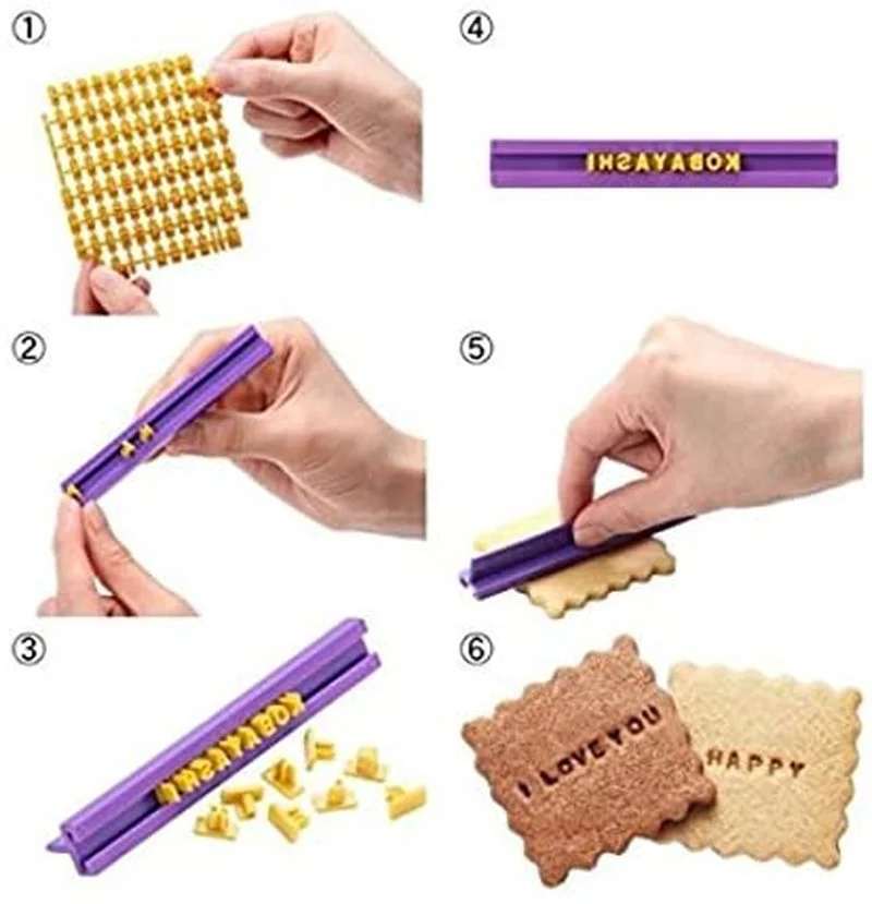Letter and Number Cookie Mould English Alphanumeric Seal Cookies Mold Printing Stamps Baking Tools